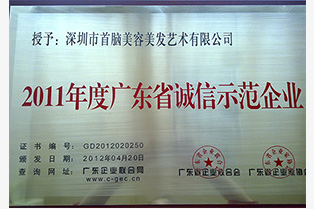 2011廣東省誠(chéng)信示范企業(yè)