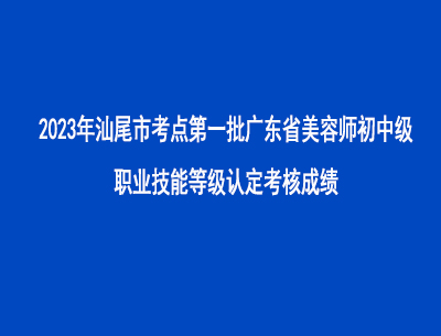 2023年汕尾市考點(diǎn)第一批廣東省美容師初中級(jí)職業(yè)技能等級(jí)認(rèn)定考核成績