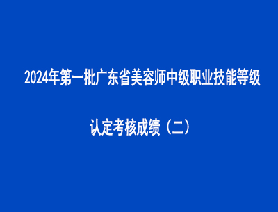 2024年第一批廣東省美容師中級(jí)職業(yè)技能等級(jí)認(rèn)定考核成績(jī)（二）